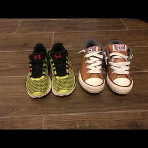 Toddler Under Armour and Converse shoes